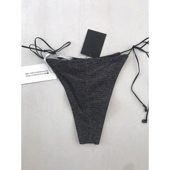 White Fox Boutique Boardwalk Rainbow Lurex String Bikini Bottom Swim - Picture 7 of 11